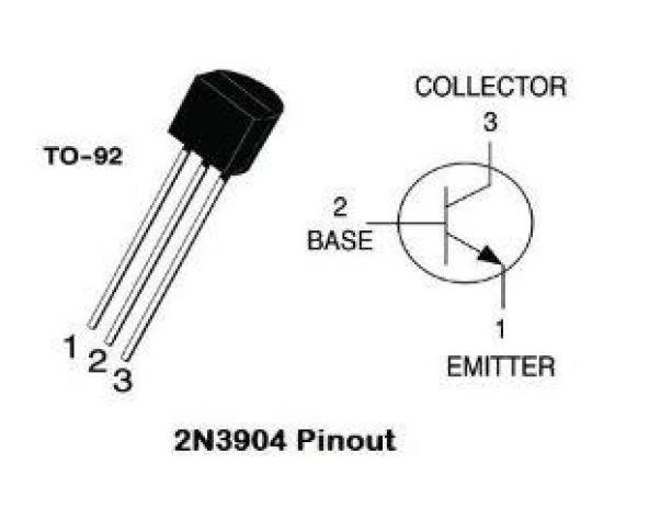 2N3904  TO92 NPN Transistör - Resim 2