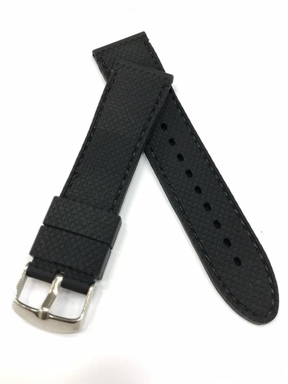 22 mm Renkli Yumuşak Silikon Saat Kordonu Kayışı - 3