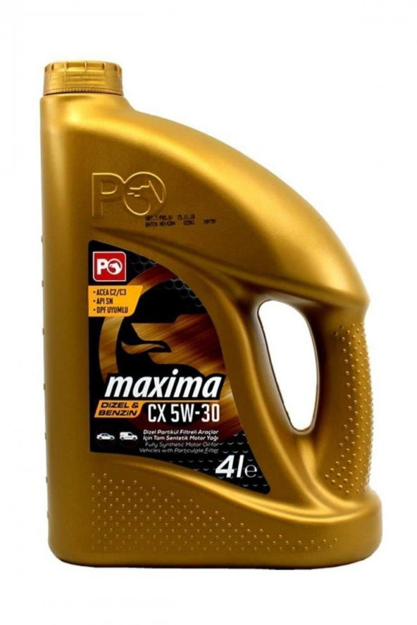 Maxima Cx 5w30 4 Lt C2/c3 Dpf Onaylı / Yeni Üretim 2021 Tarihli
