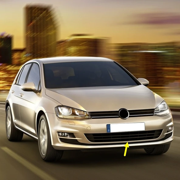 VW Golf 7 2013-2017 Ön Tampon Orta Izgarası Kromlu Orj Tip 5G0853671 - 2