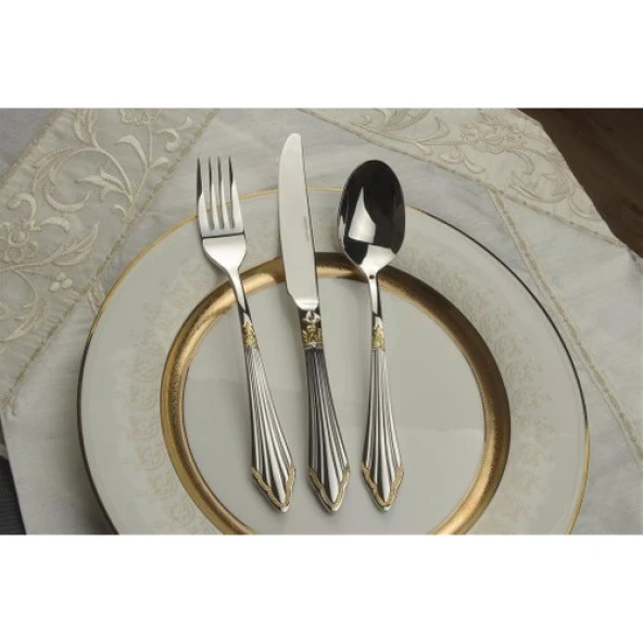 Mikasa Moor Nova Gold 90 Parça Çatal Kaşık Bıçak Seti P050.M104G - 2