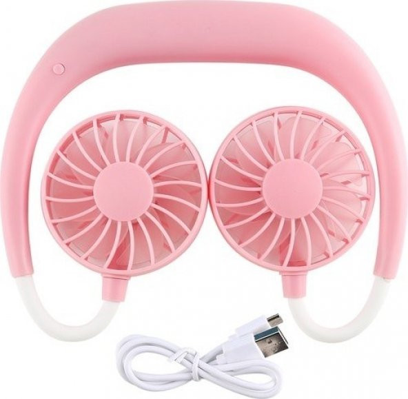 Byoztek  Boyun Fanı Boyun Askılı Giyilebilir Kablosuz Şarjlı Taşınabilir Mini Fan Vantilatör - 2