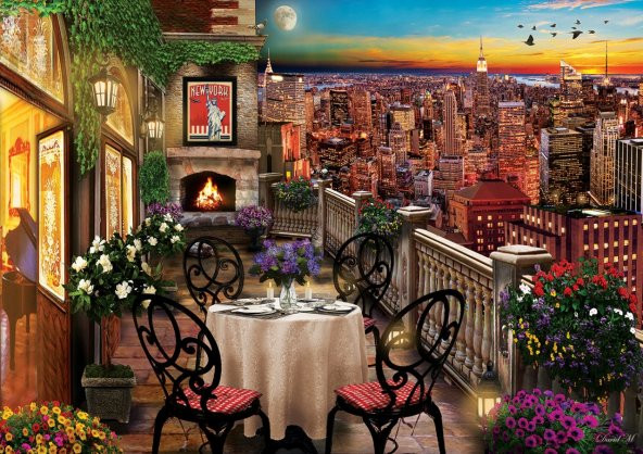 Art Puzzle New Yorkta Akşam Yemeği 1000 Parça Puz