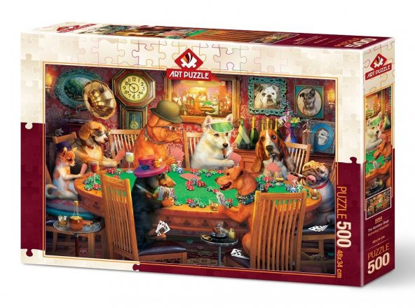 Art Puzzle Kumarbaz Köpekler 500 Parça Puzzle
