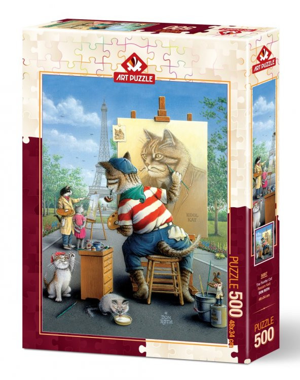 Art Puzzle Ressam Kedi 500 Parça Puzzle - Resim 2