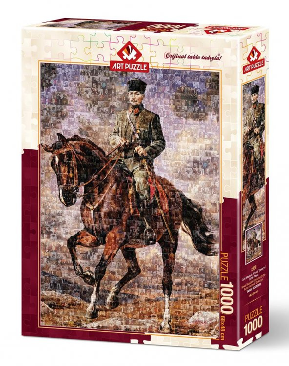 Art Puzzle Atatürk Sakarya İsimli Atıyla Kolaj 1000 Parça Puzzle
