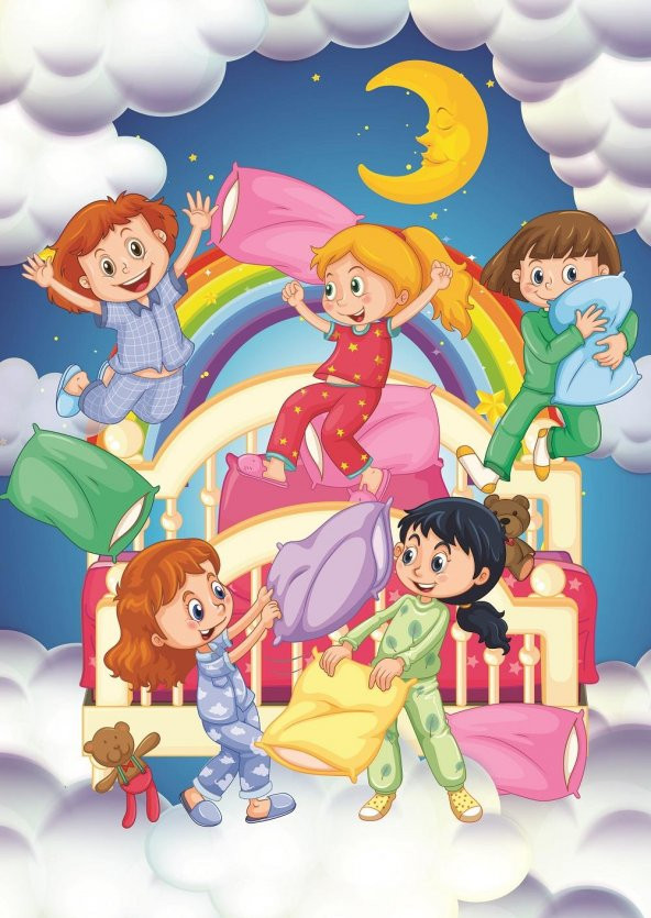Art Çocuk Puzzle Yastık Savaşı 50 Parça Puzzle - 2