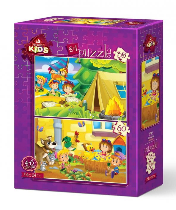 Art Çocuk Puzzle Tatil Keyfi 35+60 Parça Puzzle