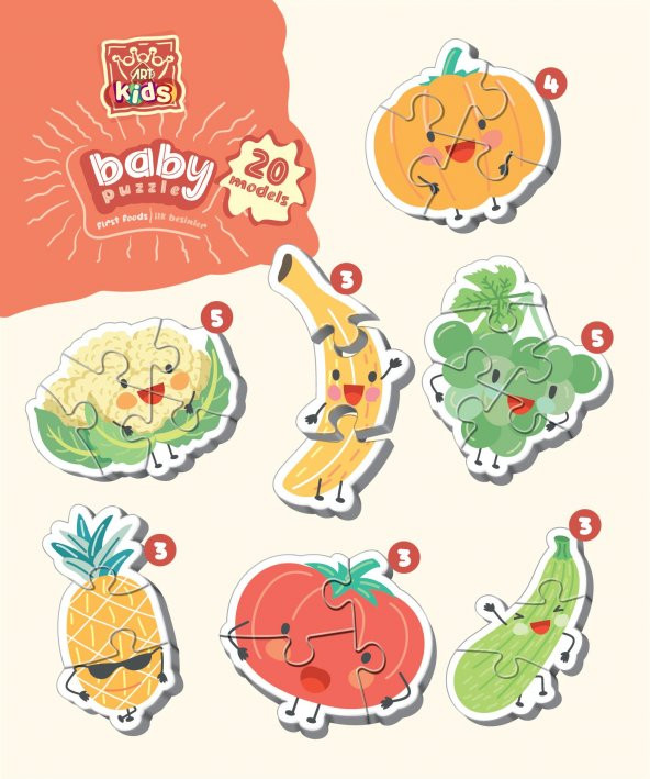 Art Kids İlk Besinler Baby Puzzle - 2