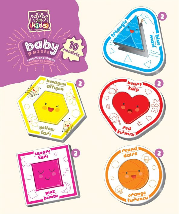 Art Kids Şekiller ve Renkler Baby Puzzle - 2