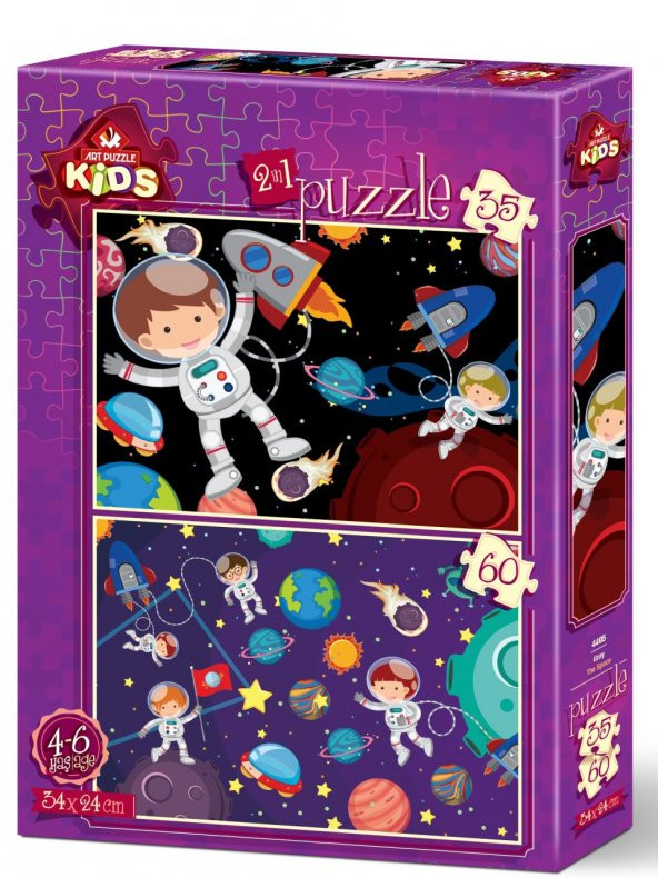 Art Puzzle Uzay 2li 35+60 Parça Yapboz