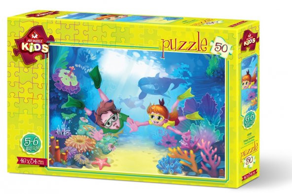 Art Puzzle Dalgıç Çocuklar 50 Parça Yapboz