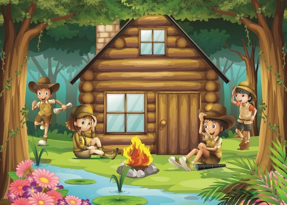 Art Puzzle İzci Kampı 2li 100+100 Parça Yapboz - 3