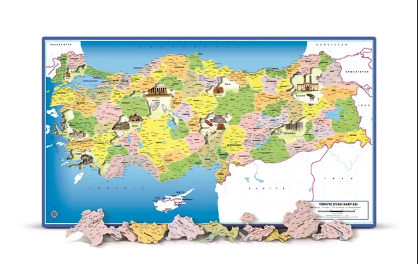 Art Puzzle Türkiye Siyasi Haritası 81 Parça Frame Puzzle - 2