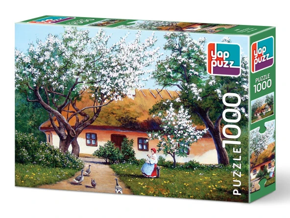 Yappuzz Ördekli Bahçe 1000 Parça Puzzle - 1