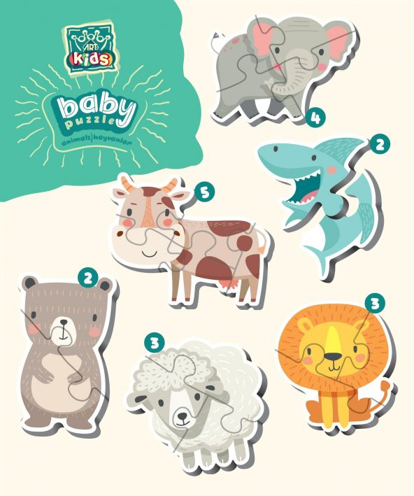 Art Kids Hayvanlar Baby Puzzle - 2