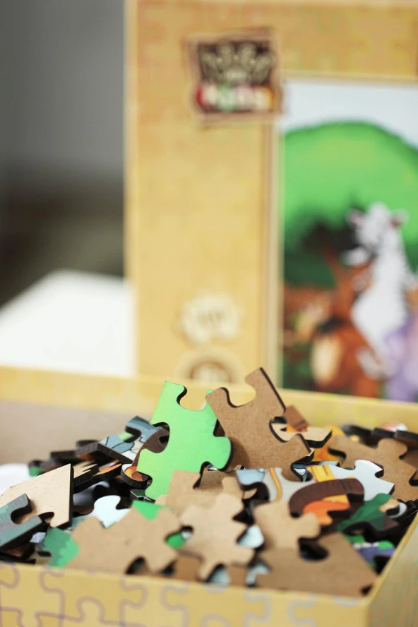 Art Kids Ressam Tırtıl 25 Parça Ahşap Puzzle - 3