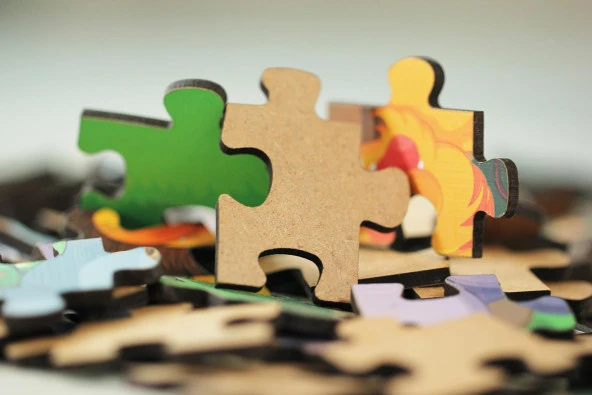 Art Kids Ressam Tırtıl 25 Parça Ahşap Puzzle - 7