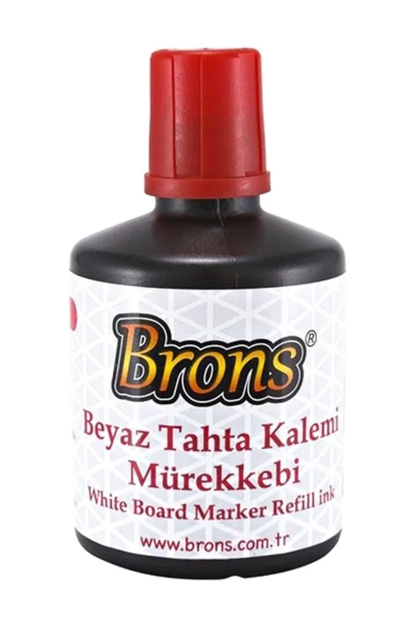 Brons Tahta Kalem Mürekkebi 100 CC Kırmızı Tahta Kalem Mürekkebi (6 Lı Paket)