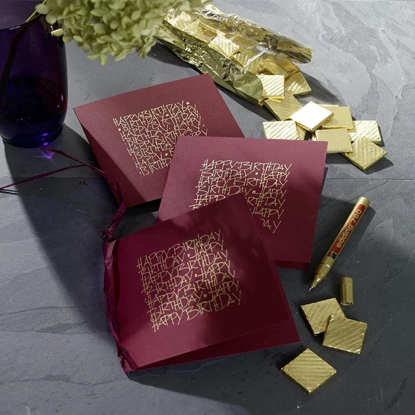 Edding Hobi Sanat Markörü Kalemi Edding 780 Boya Dekorasyon Markörü ALTIN - 3