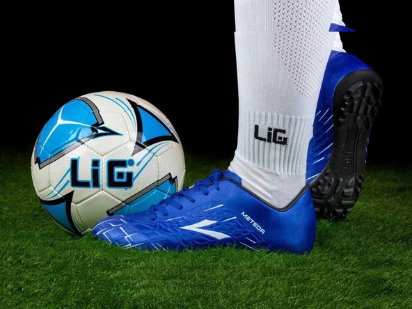 Lig Halı Saha Ayakkabısı Saks 56 Meteor-H - 4