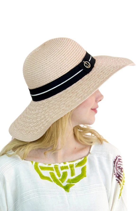 Şeritli Geniş Kenarlı Kadın Şapka 1928 - Resim 6