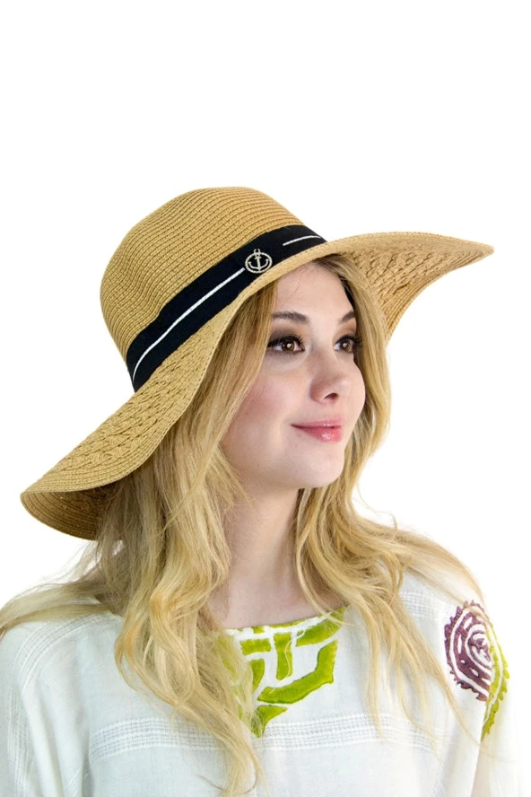 Şeritli Geniş Kenarlı Kadın Şapka 1928 - Resim 7