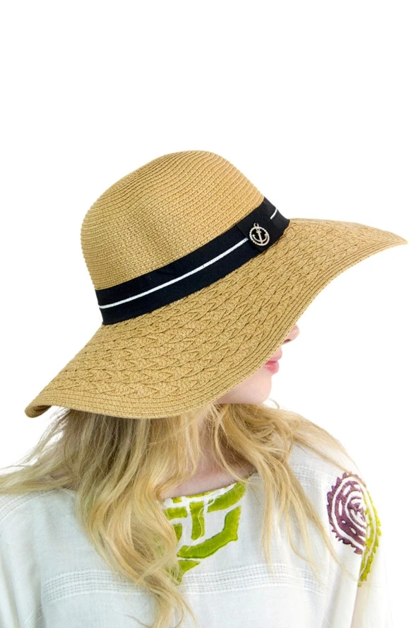 Şeritli Geniş Kenarlı Kadın Şapka 1928 - Resim 8