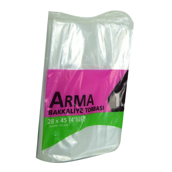 Naylon Torba Arma Şeffaf Bakkaliye Kuruyemiş Şeker Torbası 28x45 (4 lük ) Takribi 115 Adet 1000 Gr - Resim 5