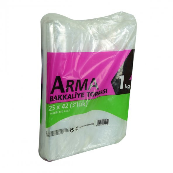 Naksan Naylon Torba Arma Şeffaf Bakkaliye Kuruyemiş Şeker Torbası 25x42 (3 lik ) Takribi 140 Adet 1000 Gr - 3