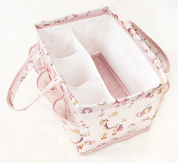 Baby Bebek Bakım Çantası Çok Gözlü Organizer Pembe - 5