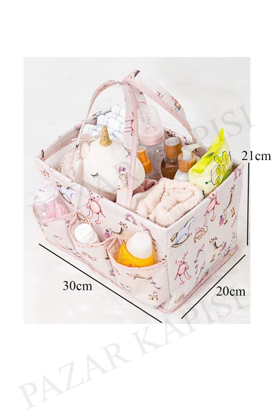 Baby Bebek Bakım Çantası Çok Gözlü Organizer Pembe - 2