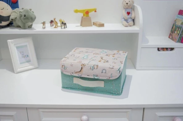 Baby Çok Amaçlı Kapaklı Düzenleyici Kutu Organizer (Mini, Mavi) - Resim 2