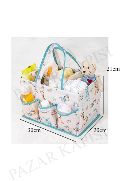 Baby Bebek Bakım Çantası Çok Gözlü Organizer Mavi - 2