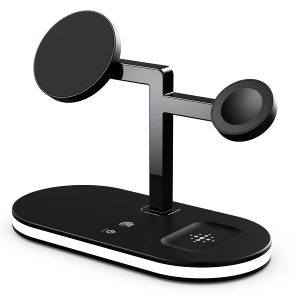 Fuchsia YM-UD23 5in1 Kablosuz Şarj Standı Ledli Wireless Charger - 2