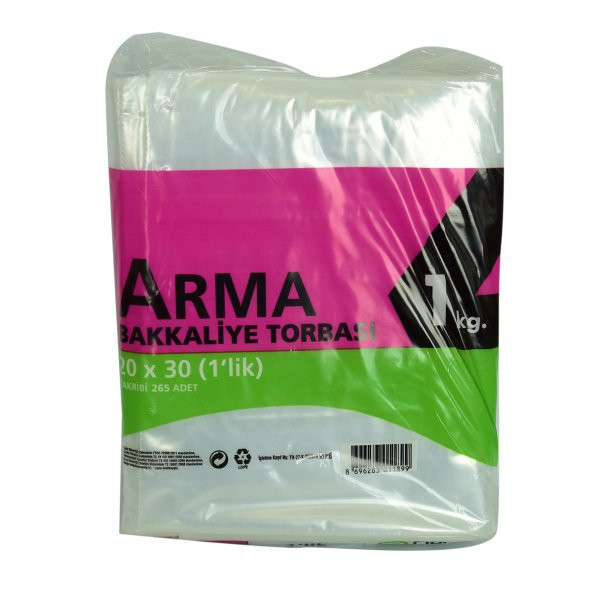 Naksan Naylon Torba Arma Şeffaf Bakkaliye Kuruyemiş Şeker Torbası 20x30 (1 lik ) Takribi 265 Adet 1000 Gr - 4