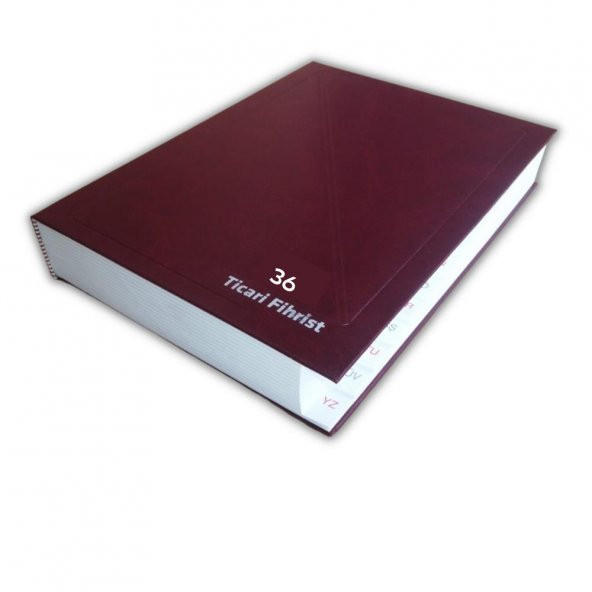 Fihrist Ticari 36lı 16x23 Bordo Cilt Bezli 1 Adet Artlantis Ticari Firhist Bordo 16*23