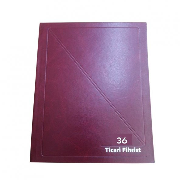 Fihrist Ticari 36lı 16x23 Bordo Cilt Bezli 1 Adet Artlantis Ticari Firhist Bordo 16*23 - 3