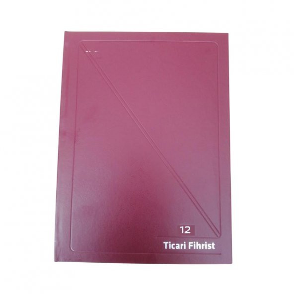 Fihrist Ticari 12li 16x23 Bordo Cilt Bezli 1 Adet Artlantis Ticari Firhist Bordo 16*23 - 2