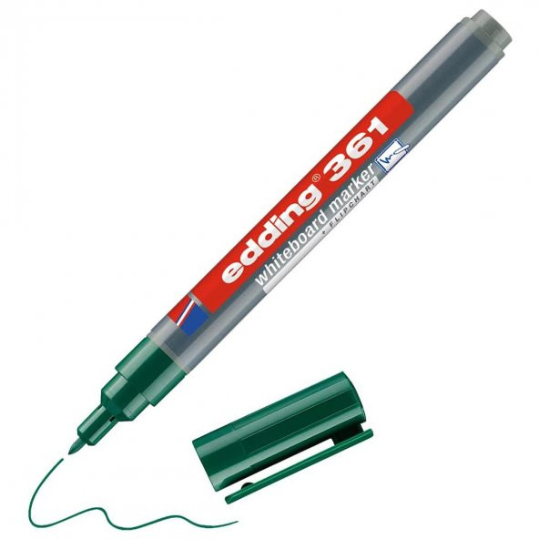 Edding Silinebilir İNCE UÇLU Beyaz Tahta Kalemi Edding 361 YEŞİL Edding Flipchart Kalemi Edding Sunum Kalemi