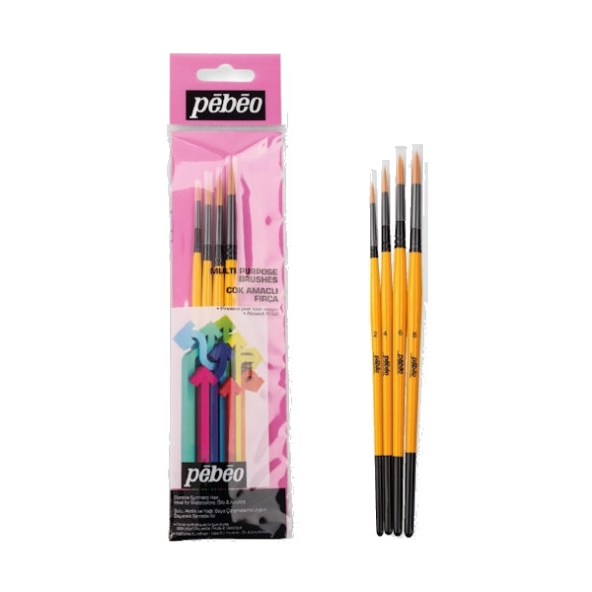 Pebeo Fırça Seti Sulu Boya No:1-3-5-7 4 LÜ SET-1 - 2