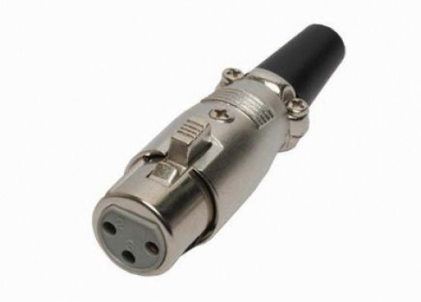 3 Pin XLR Dişi Kelepçeli Konnektör