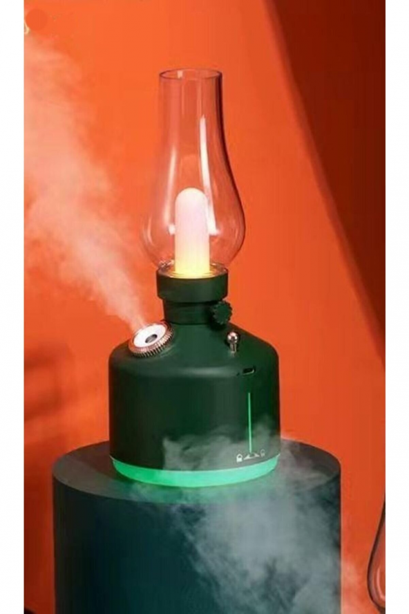 Hava Nemlendirici Şarjlı Buhar Makinası Rgb Led Işıklı Gece Lambası 300 ml