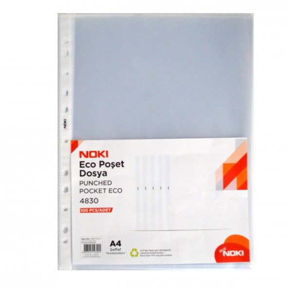 Noki Poşet Dosya Eco A4 100 lü Paket - 3