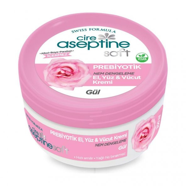 Cire Aseptine Krem 300ml Prebiyotik Gül