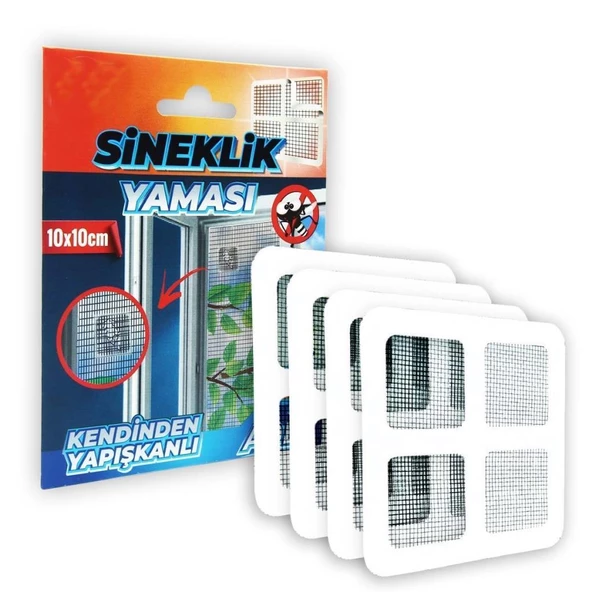 Sineklik Tamir Bantı Sineklik Yaması Kendinden Yapışkanlı 10x10cm 4Adet 10 Paket - Resim 5