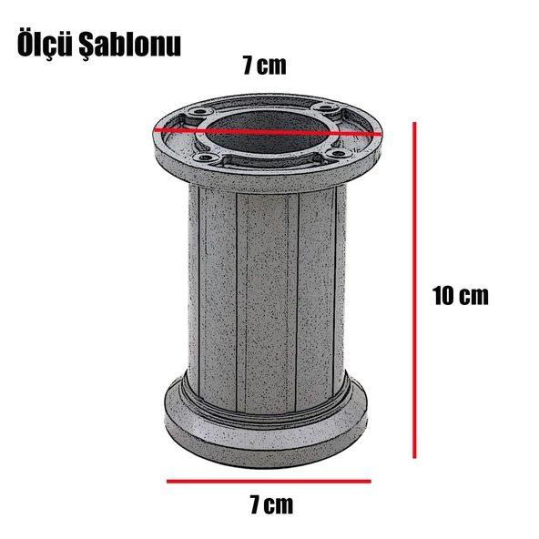 Letto Ayarlanabilir Dolap Mobilya Koltuk Kanepe Tezgah Baza Yükseltici Ayağı Beyaz Ayakları 10 Cm - Resim 4