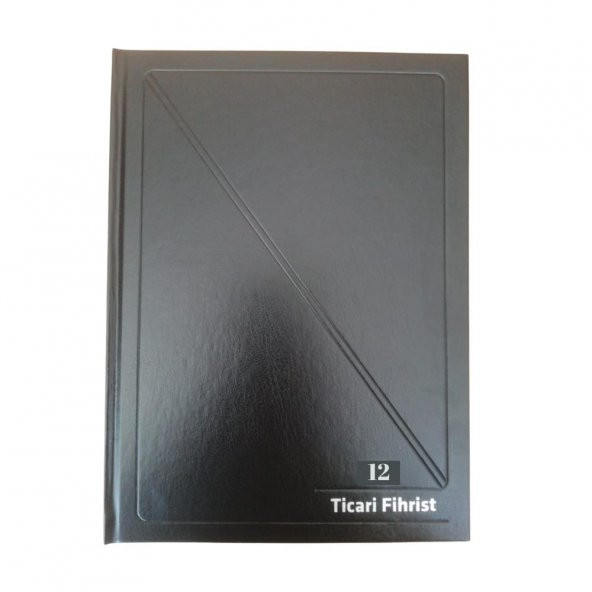 Fihrist Ticari 12li 20x28 Siyah Cilt Bezli 1 Adet Artlantis Ticari Firhist Siyah 20*28 - 2
