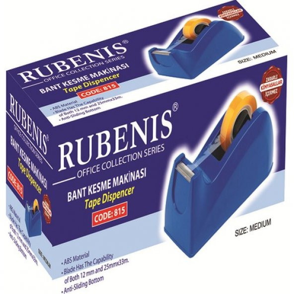 Rubenis Orta Boya Bant Kesme Makinesi Siyah 815 - 2