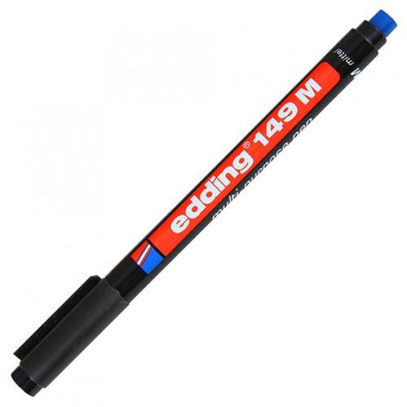 Edding Asetat Kalemi Silgili E-149M Mavi 10 Lu - 6